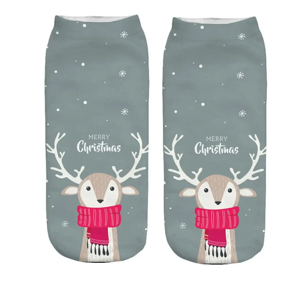 Праздничные рождественские носки унисекс женские с Санта Клаусом мужские