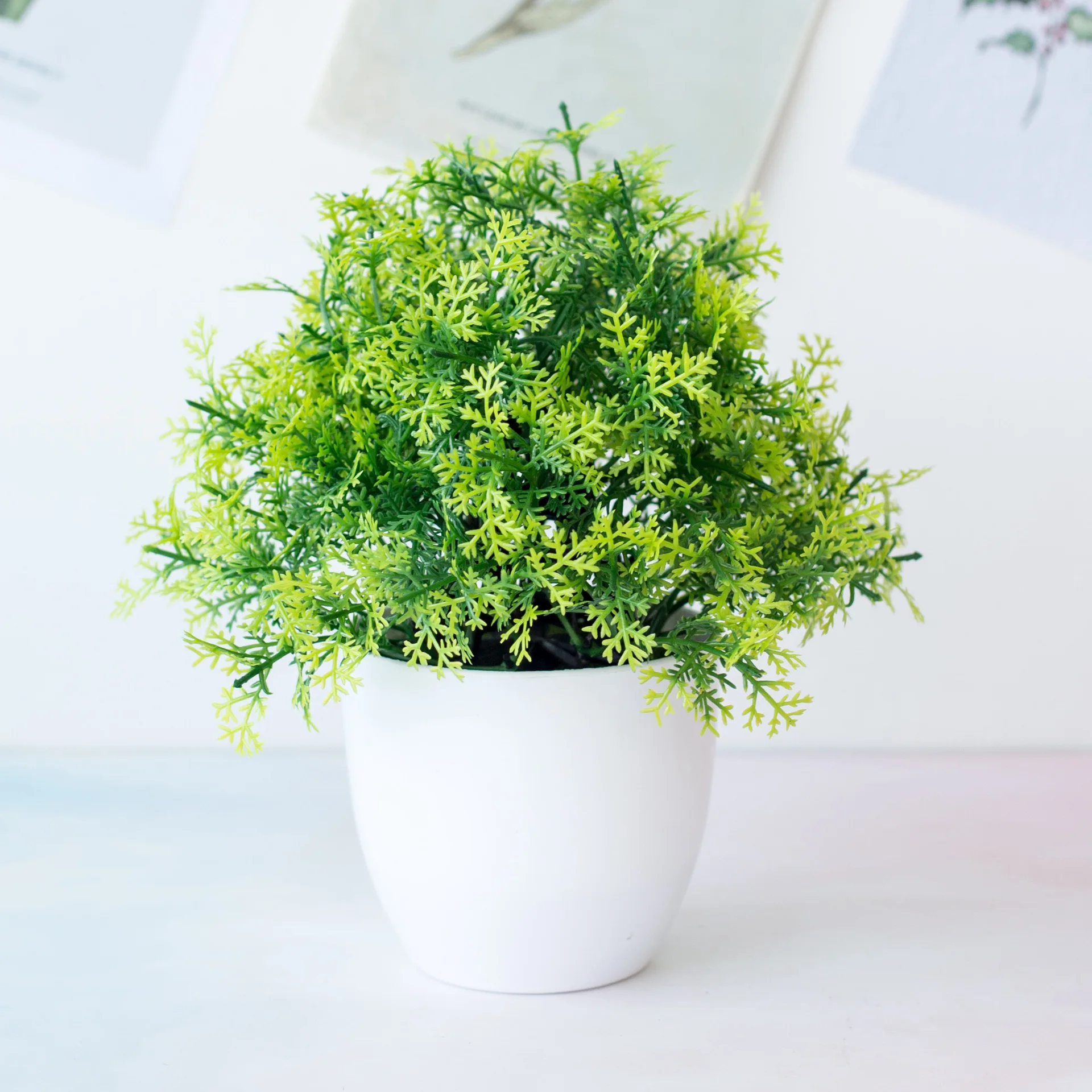 

1pc Artificial Plants Green Bonsai Small Tree Pot Plants Fake Flower Potted Ornaments for Home Decoration Craft Plant Decorative