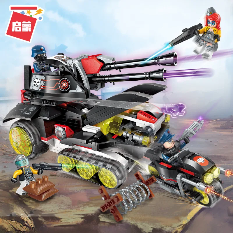 

399Pcs Enlightenment 2715 Technology Era Laser Laser Cannon Small Particle Assembled Building Blocks Assembling Toy Gifts