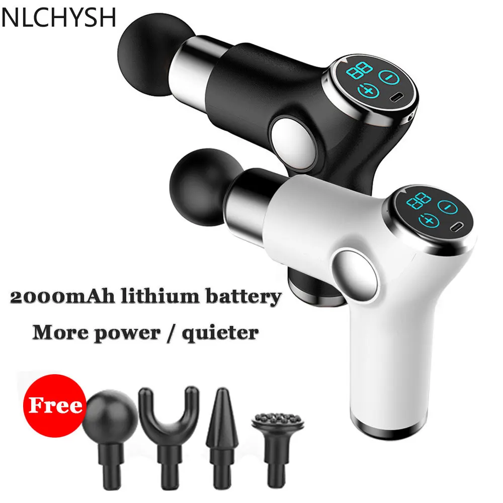 

Высокочастотный массажный пистолет для мышц Релаксация организма, расслабляющий Электрический массажер, портативный ручной массажер