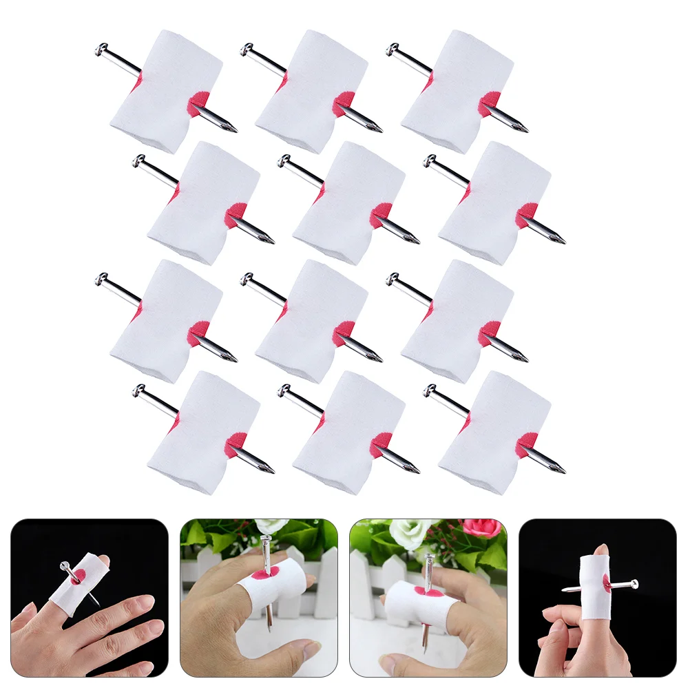 

22 Pcs Trick Prank Joke Artificial Blood Nail Through Finger
