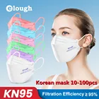 Маска рыбья Elough KN95 FFP2, маска для лица, одобренная CE, FFP2