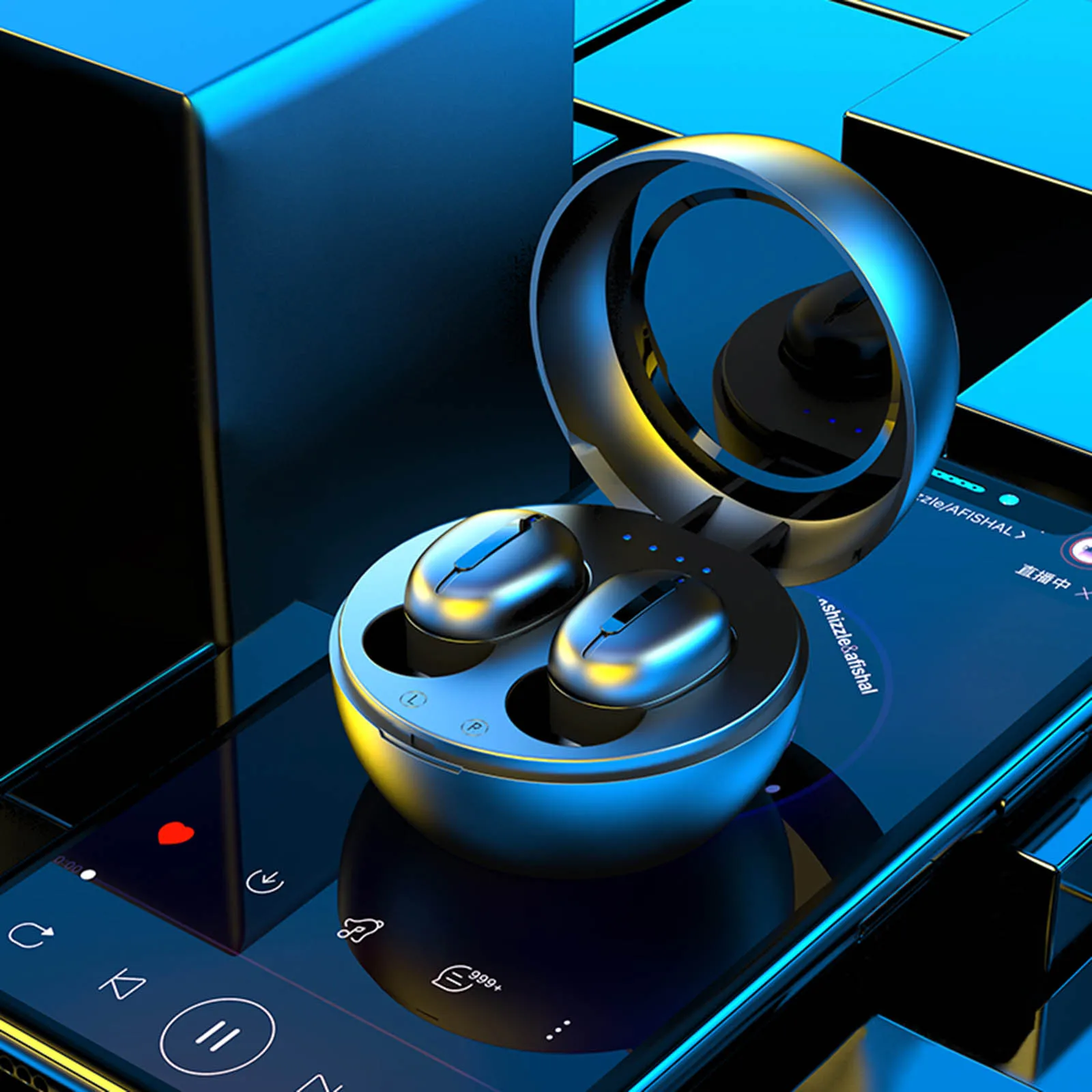 TWS Беспроводные наушники с сенсорным управлением 9D стерео Bluetooth микрофоном