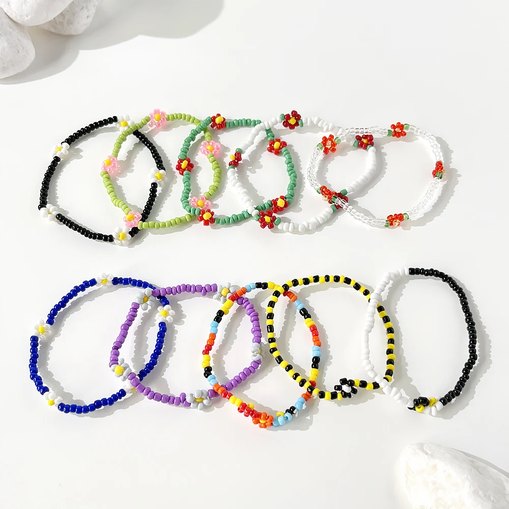 Женский браслет-цепочка Peri'sbox с подсолнухами разноцветные акриловые ювелирные