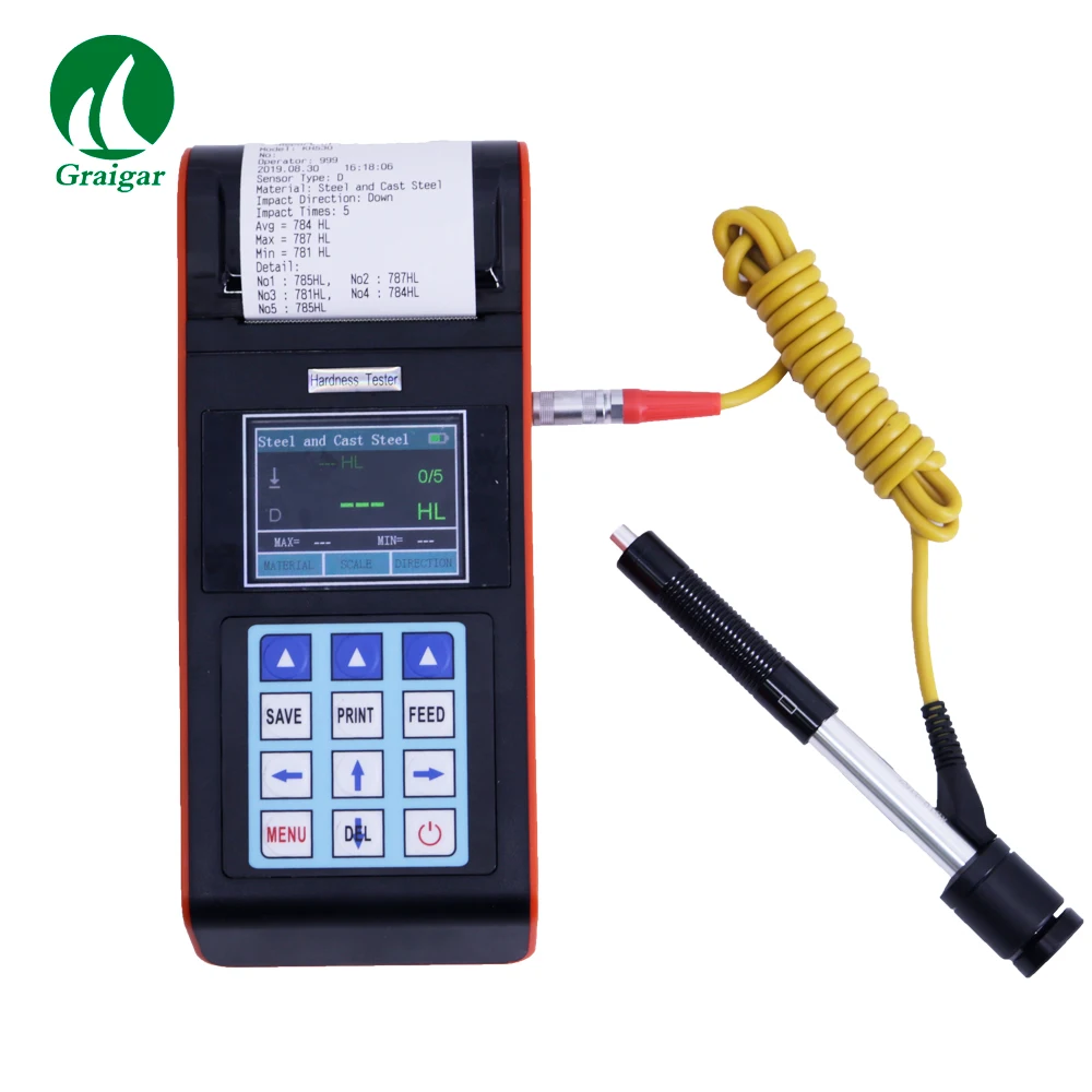 

KH530 Dual-Display Hardness Tester Built-in Printer Ture Color Display