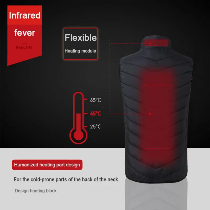 Жилет с подогревом для мужчин и женщин куртка Usb-подогревом согревающая одежда