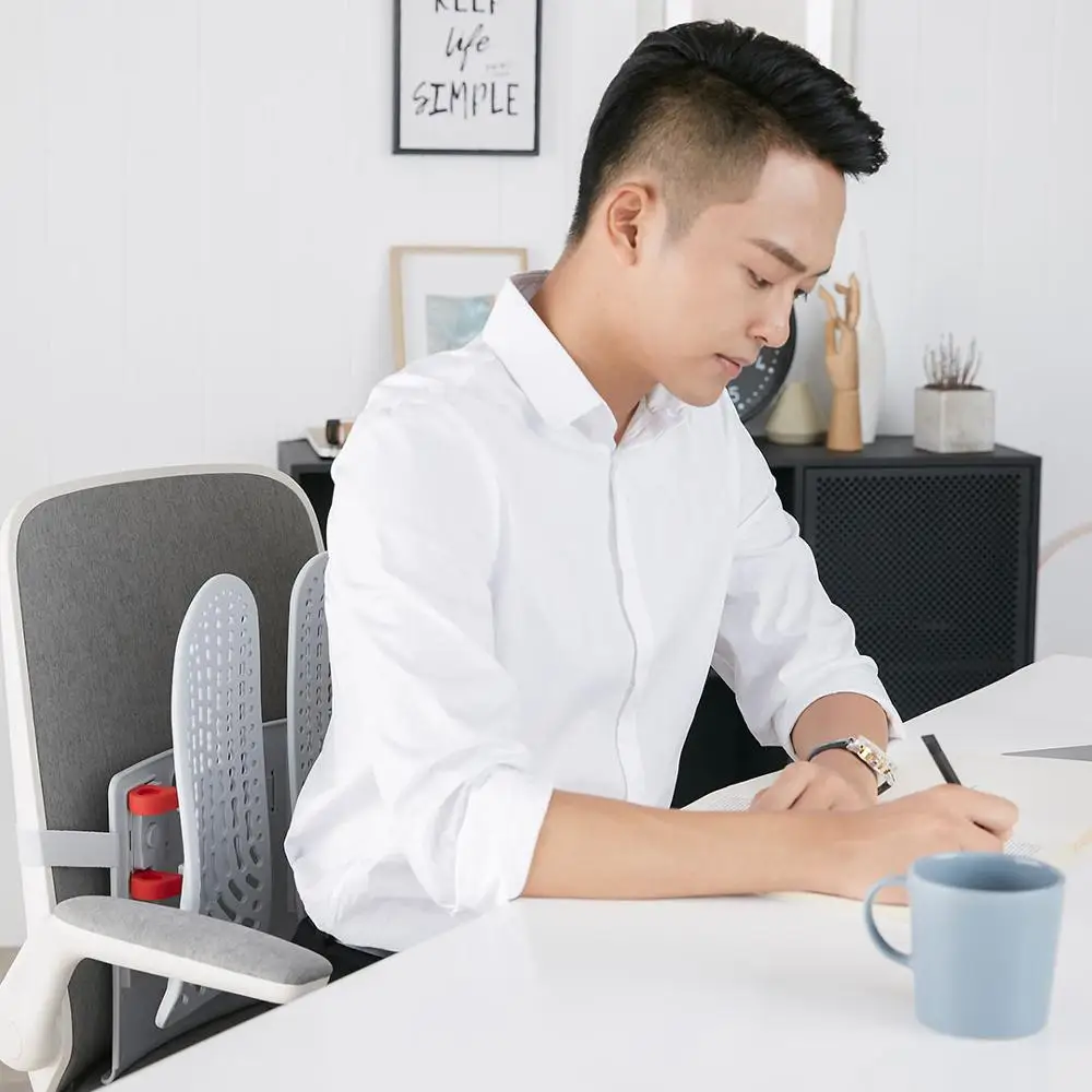 Xiaomi Leband Регулируемая эргономичная поддержка спины с одной клавишей подъемная обмотка динамическая Удобная подушка для спинки стула