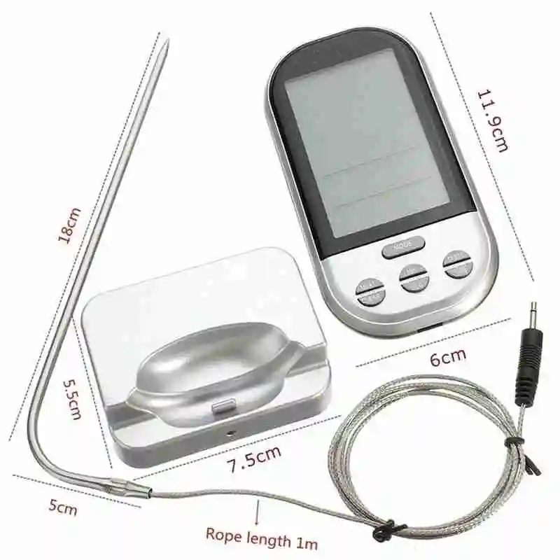 

Wireless Thermometer Digital Kitchen Thermometer Meat Water Milk Cooking Food Probe BBQ Electronic Oven Thermometer Kitchen Tool