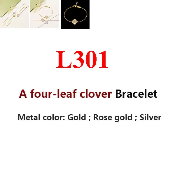 

L301 bracelet personality fashion romantic 1 Flower style simple four-leaf clover clover shape gift for friends 2020 new hot