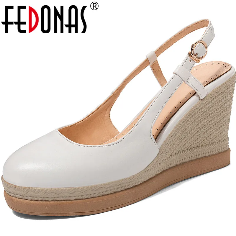 FEDONAS/высококачественные туфли лодочки на платформе и высоком каблуке Женская