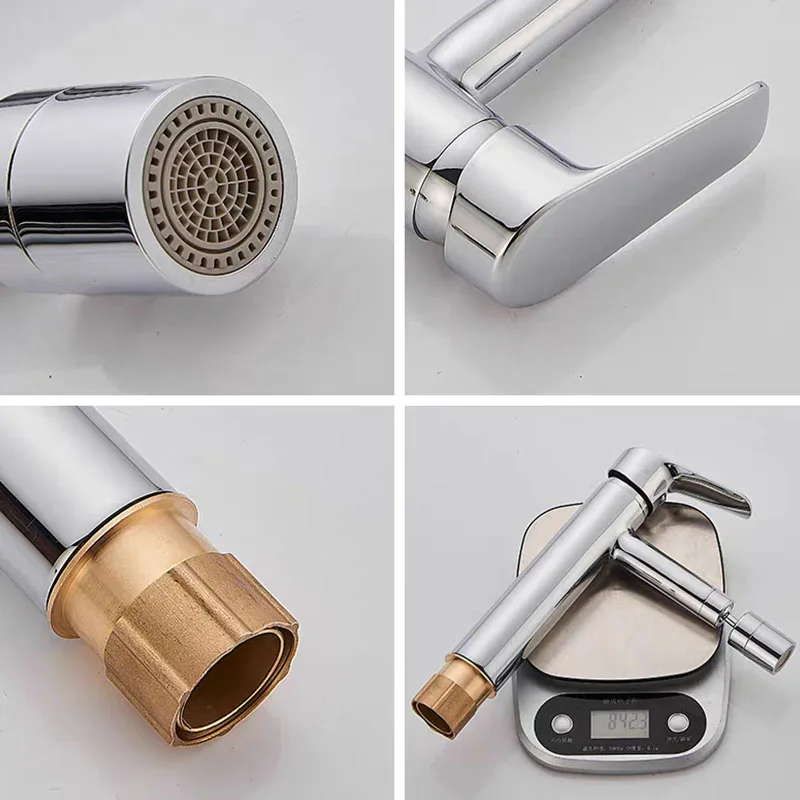 Смесители для раковины в ванную комнату выдвижной кухонный смеситель с одной