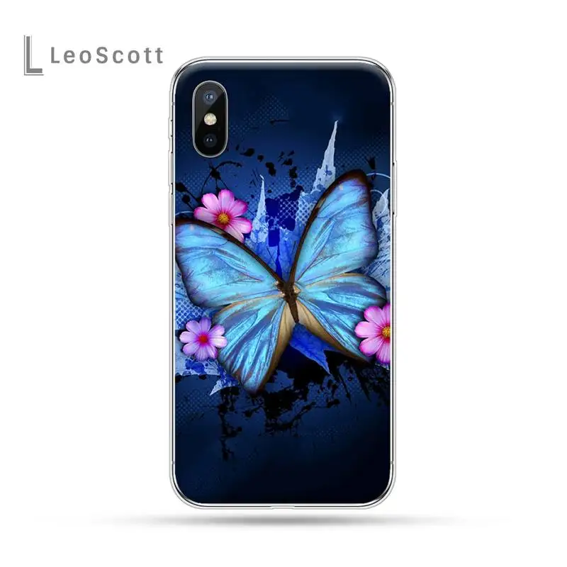 

Butterfly High quality painting Phone Case For iphone 12 5 5s 5c se 6 6s 7 8 plus x xs xr 11 pro max mini