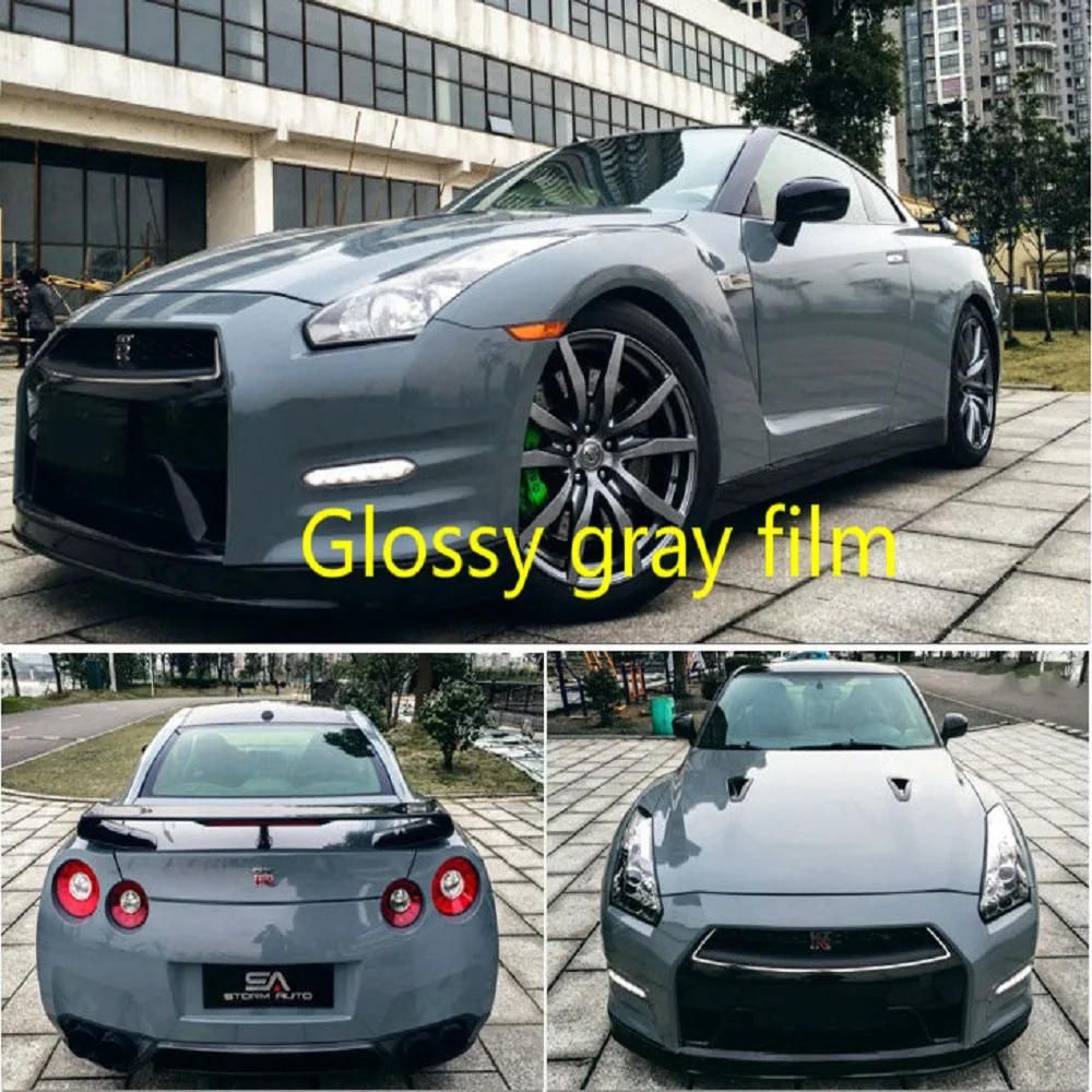 Ярко серая виниловая наклейка 20 см x 152 на металлическую поверхность