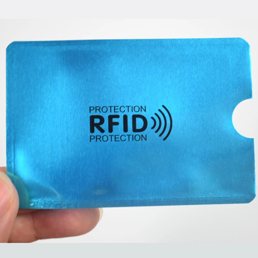 1pcs/lot anti-scan card sleeve Rfid Blocking Bank Card Protection Credit Holder Aluminium 6.3*9.1cm | Безопасность и защита