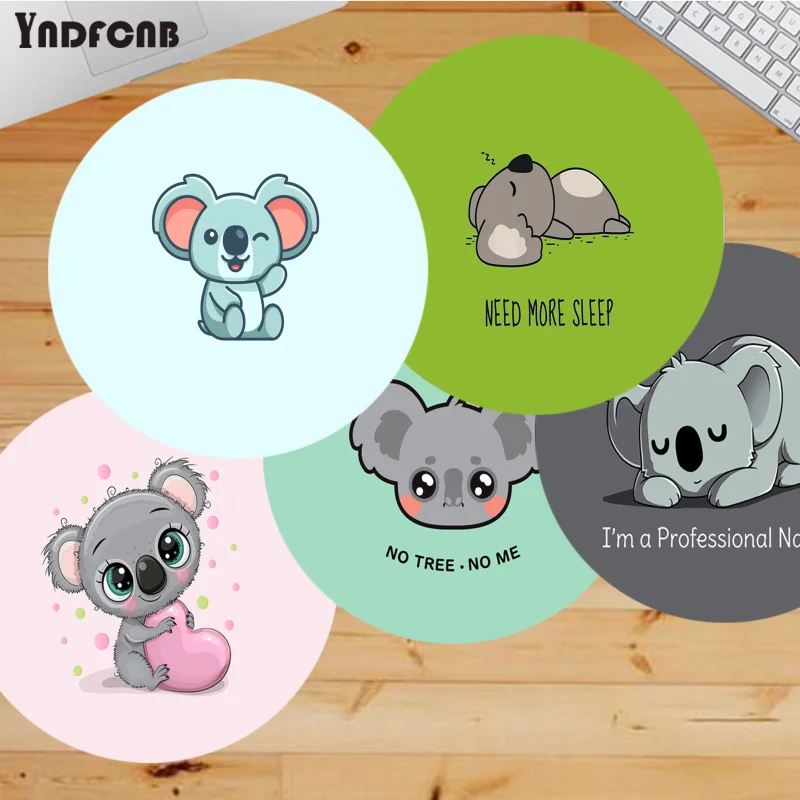 

YNDFCNB Custom Skin Cool Cute cartoon koala Soft Rubber Professional Gaming Mouse Pad gaming Mousepad Rug For PC Laptop Notebook