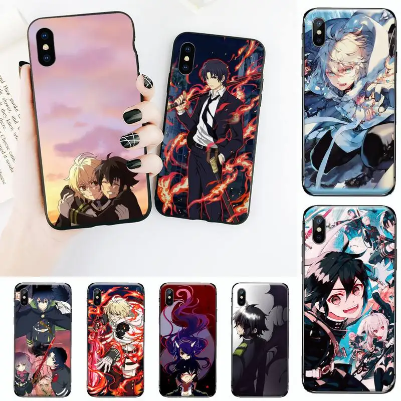 

Owari No Seraph Mikaela Anime Phone Case for iPhone 11 12 13 mini pro XS MAX 8 7 6 6S Plus X 5S SE 2020 XR