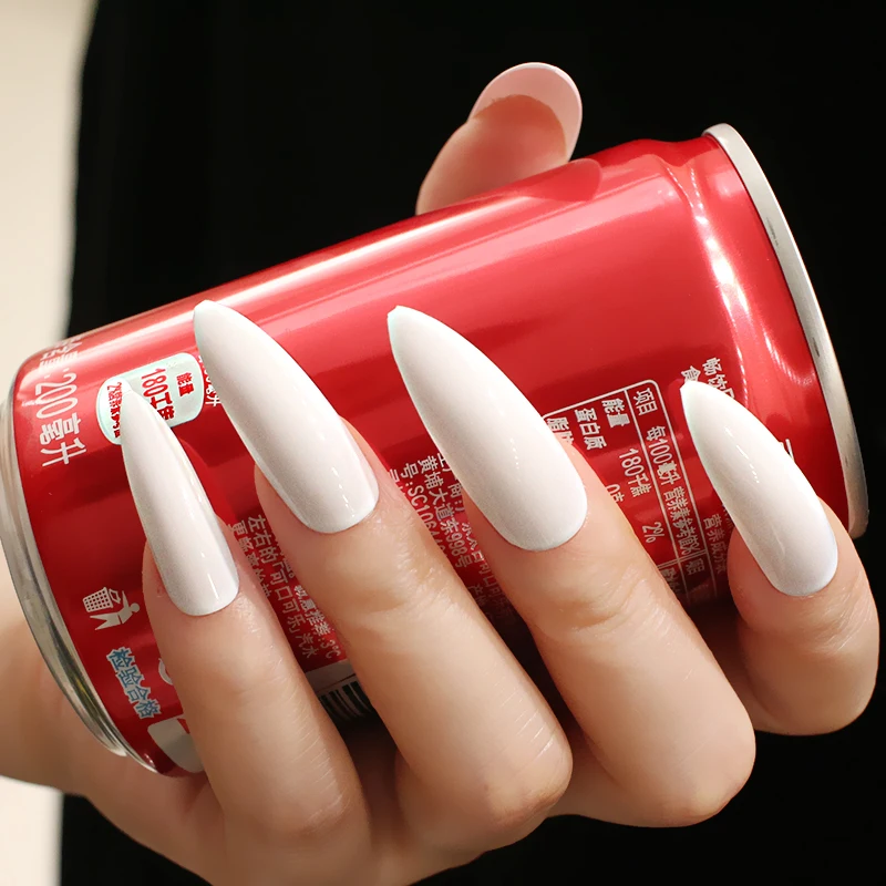 24 шт./компл. очень длинные острые ногти поддельные набор полное покрытие