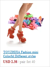 TOYZHIJIA/20 шт./лот; модные босоножки на высоком каблуке; туфли в кукольном стиле с фиксированным ремешком и бантом для кукол Барби; разные цвета