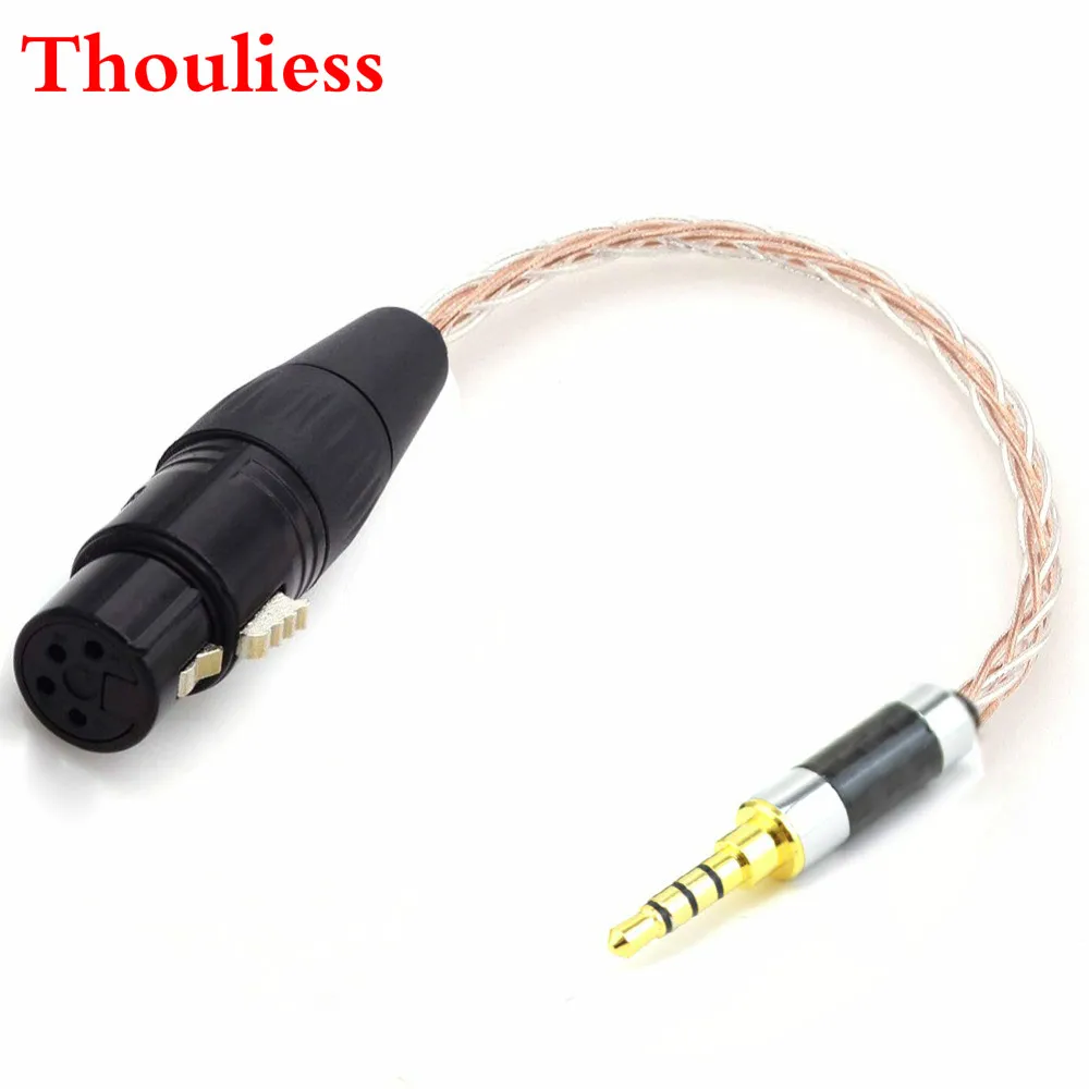 

Thouliess 3,5 мм TRRS сбалансированный штекер 4-контактный разъём XLR сбалансированный женский 7N OCC Медь посеребренный кабель-адаптер