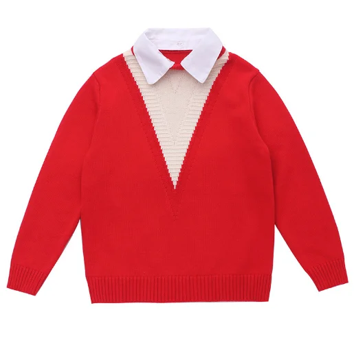 Свитера для мальчиков Сезон осень-зима Пуловеры Свитер Детская одежда Теплая