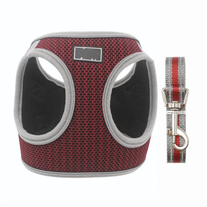 

New Pet Dog Vest Harness Leash Traction Rope Set Adjustable Reflective Mesh Vest Pet Harness Collar Chest Strap Leash Harnesses