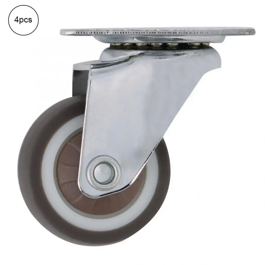 4 шт./компл. 1 5-дюймовые ролики хромированные из термоэластопласта для тележки |