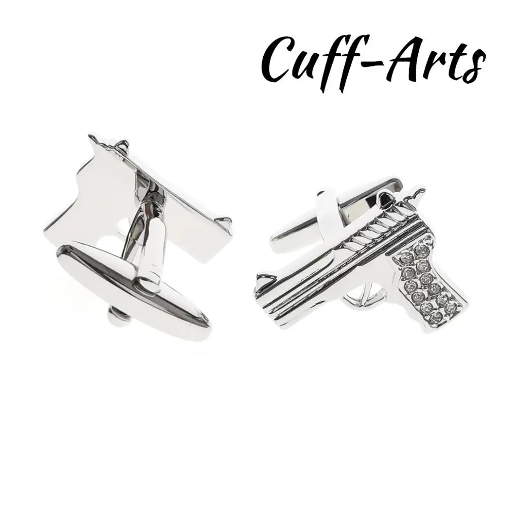 

Запонки мужские с пистолетом, латунные пистолеты с кристаллами, C10508