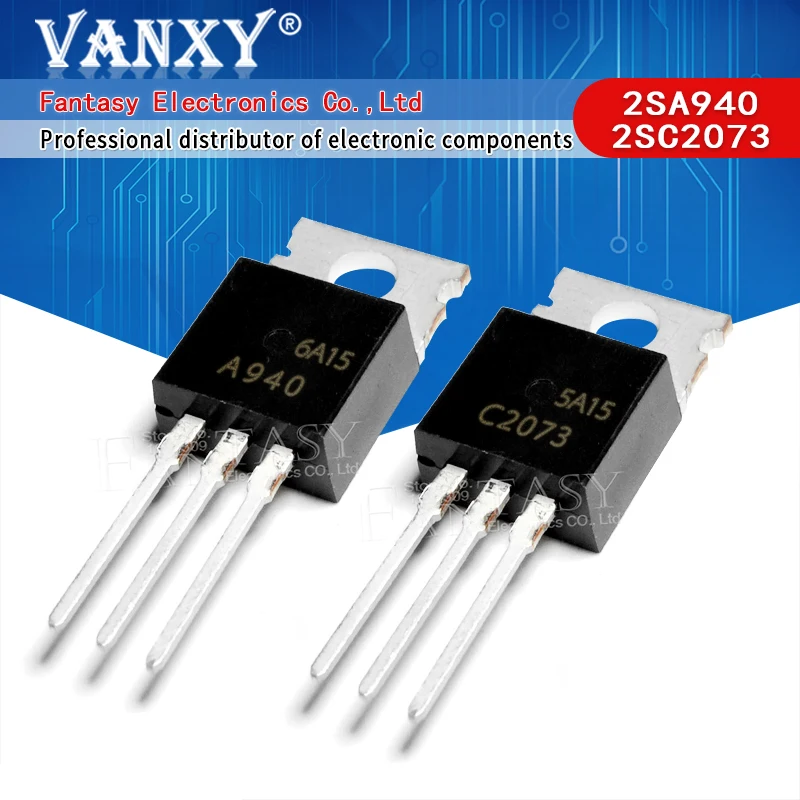 10 шт. 5 пар (5 шт. 2SA940 + 5 шт. 2SC2073 ) TO-220 A940 C2073 (5 шт. 2SA968 + 5 шт. 2SC2238 )(5 шт. 2SA1012 + 5 шт. 2SC2562 ) C2238
