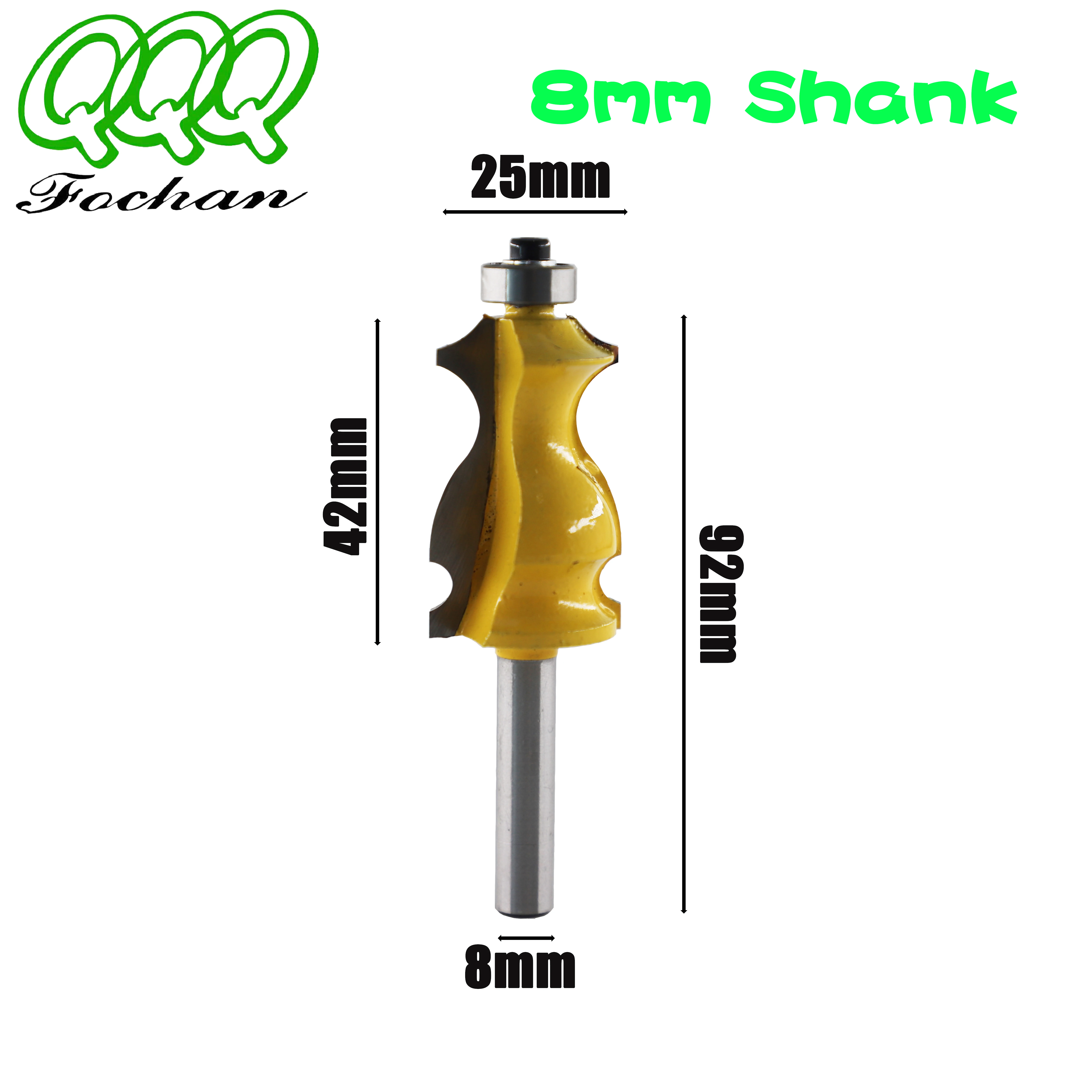 

QQQ 1PC 8mm Shank Architectural Cemented Carbide Molding Router Bit Trimming Wood Milling Cutter for Woodwork Cutter Power Tools