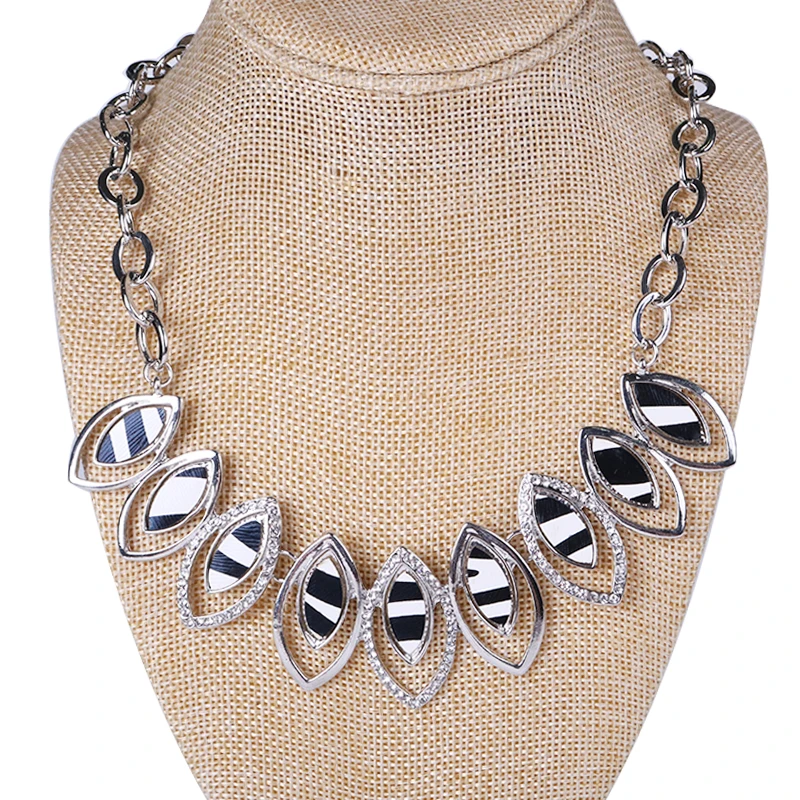 Модное ожерелье и серьги из искусственной кожи с животным принтом комплект двух