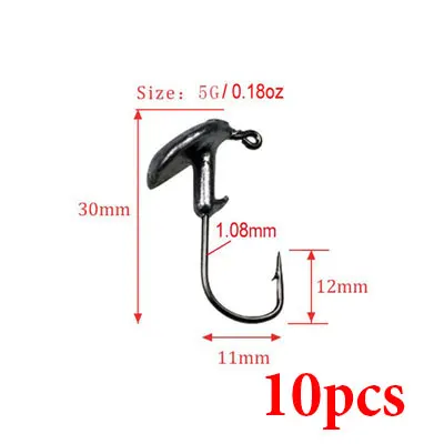 5g-10pcs OBSESSION Jig рыболовные тумблеры Свинцовые джиг-головки рыболовный крючок круглые Джиги Свинцовые Приманки пули Джиги Мягкая приманка в виде червя джигхад крюк - Цвет: 5g-10pcs