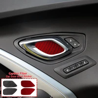car door bowl cover sticker for chevrolet camaro 2016 2017 2018 2019 carbon fiber car interior decoration stickers car styling