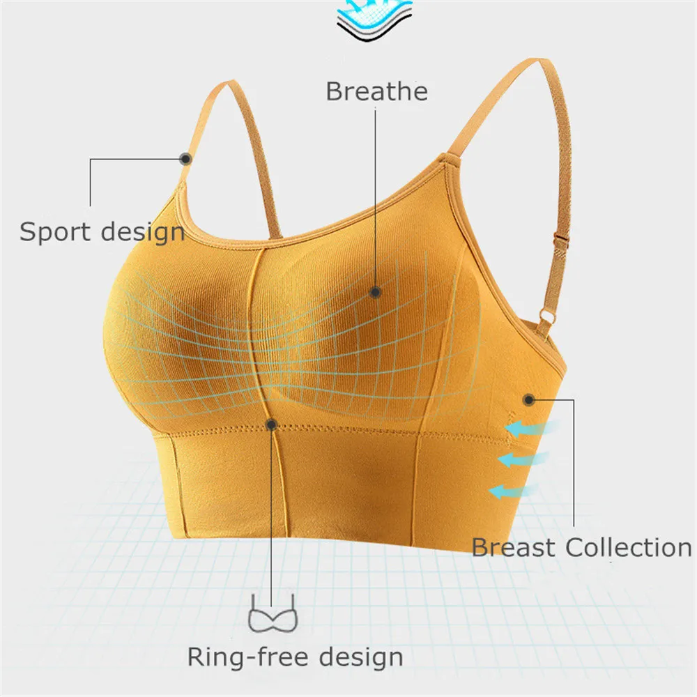 

Women Bras Breathable Sports Bra Anti-sweat Shockproof Padded Sports Bra Yoga Top Athletic Gym Running Fitness Workout Sport Top