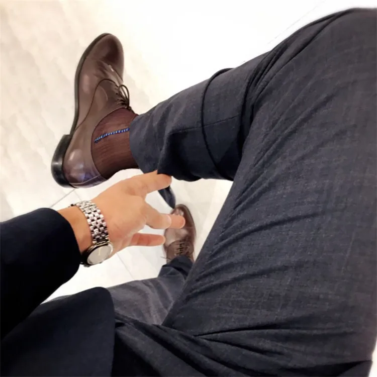 Прозрачные мужские шелковые носки сексуальные прозрачные нейлоновые Формальные