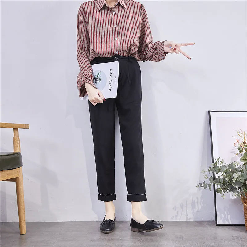 

Summer Ladies Black Flat Shoes Bowknot Petal Round Head Flat Shoes Square Root Wear-resistant Comfortable Breathable Women Flats