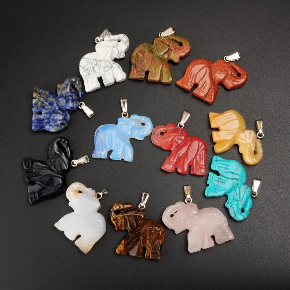 

12 PCS Fashion Women's Pendant Special Animal Shaped Natural stone Necklace Pendant charm Jewelry Pendants Making Free Shipping