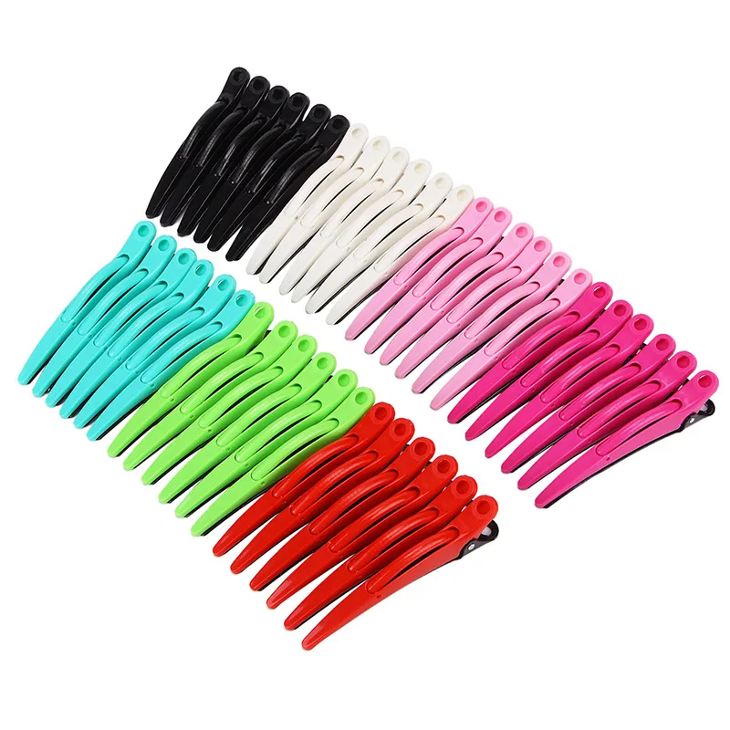 

6pcs/set Diy Alligator Hair Clip Hairdressing Clip Hair Salon Plastic Crocodile Barrette Clips Grip Tool Accessories