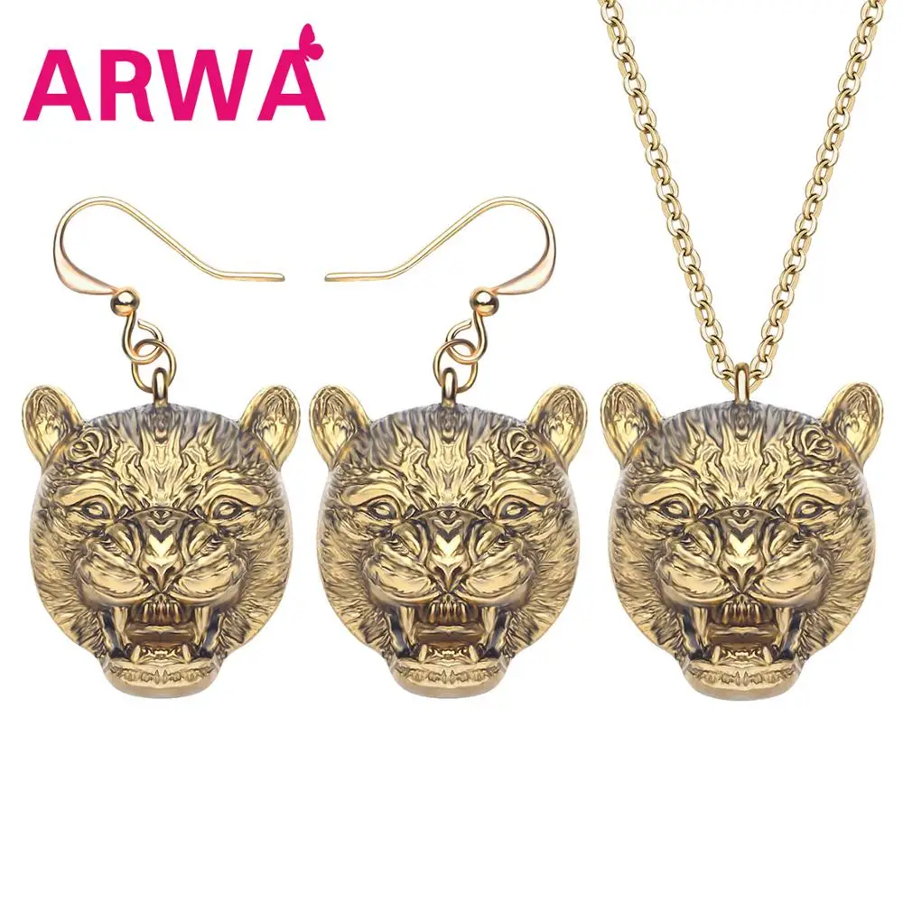 Комплект ювелирных изделий ARWA из сплава с покрытием под старину Золотая Пантера