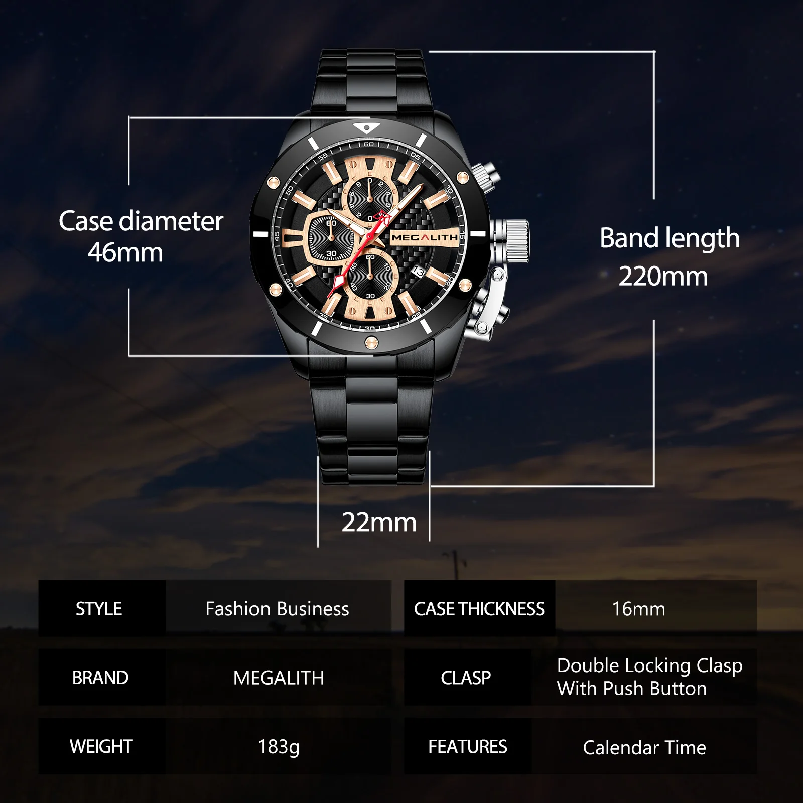 Оптовая продажа цена мегалитическая Мужские часы от люксового бренда спортивные