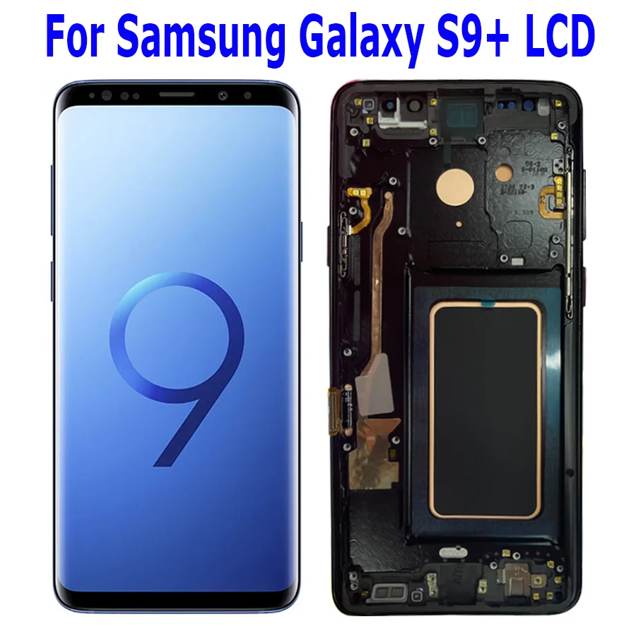 

ЖК-дисплей 6,2 дюйма для Samsung S9 Plus, сенсорный экран, дигитайзер для Samsung GALAXY S9 + G965F G965F/DS G965U G965W G9650 с рамкой