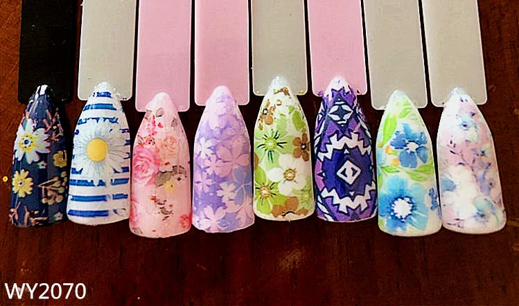 10pc/box Nail Foil Set Adhesive Transfer Sticker Rainbow Sky Sexy Leopard Personalized Pattern Slider Decoration Manicure kits