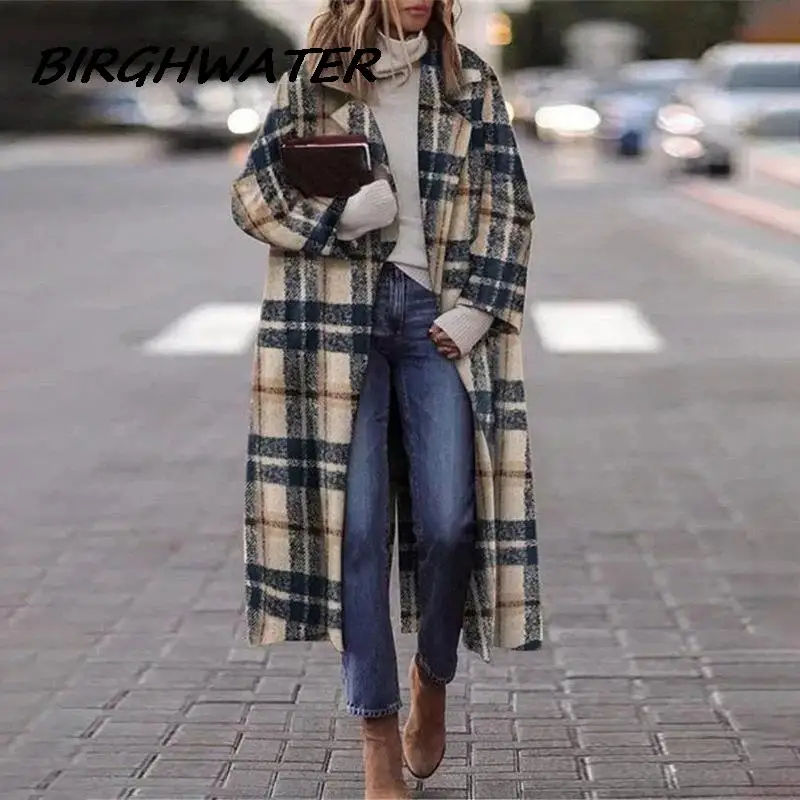 

Женский твидовый кардиган с отложным воротником и карманами, свободного покроя