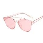 Очки солнцезащитные женские с двойной перемычкой, брендовые дизайнерские прозрачные милые пикантные винтажные солнечные очки желейного цвета, розовые черные