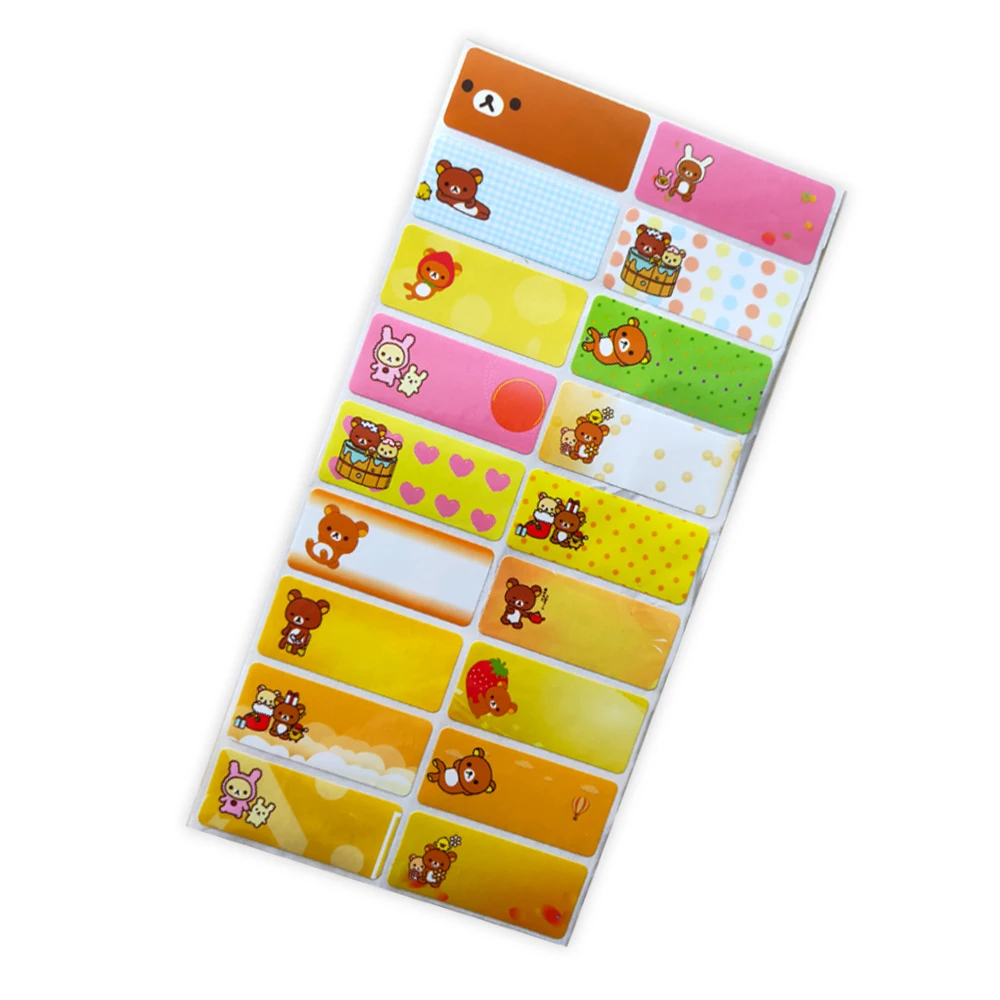 3 размера на заказ пустые наклейки с именем Мультяшные водонепроницаемые