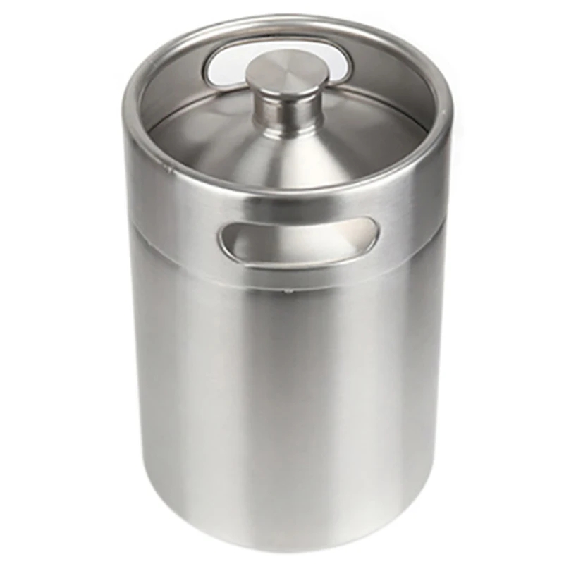 

HOT-304 Stainless Steel 5L Mini Keg Beer Pressurized Growler Portable Beer Bottle Home Brewing Beer Making Tool