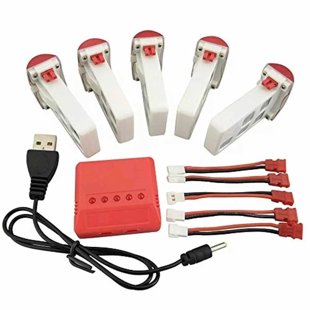Аккумулятор и зарядное устройство для квадрокоптера Syma X5UC/X5UW 3 7 в 500 мАч 5 шт. |
