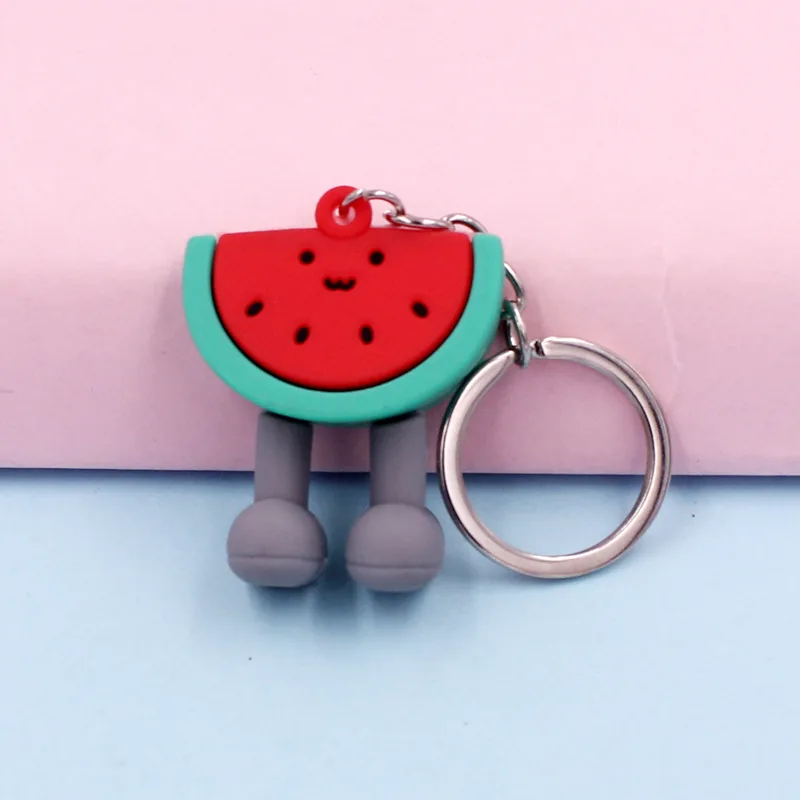 2020 мультфильм 3D лимон брелок Мода силиконовые фрукты Клубника ананас арбуз