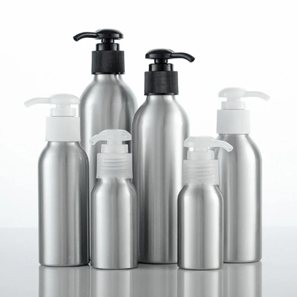 1PC пустой Алюминий бутылка лосьона для волос шампунь дезинфицирующее средство