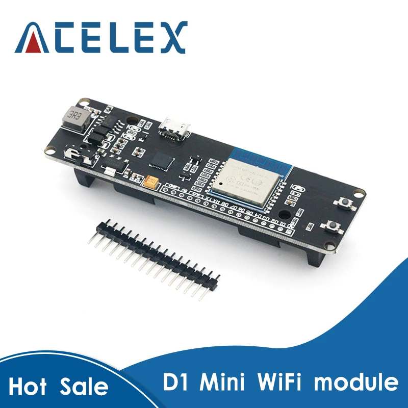 WeMos D1 ESP Wroom 02 ESP8266 Nodemcu WiFi модуль с зарядкой аккумулятора 18650|module wifi|module esp8266module battery |