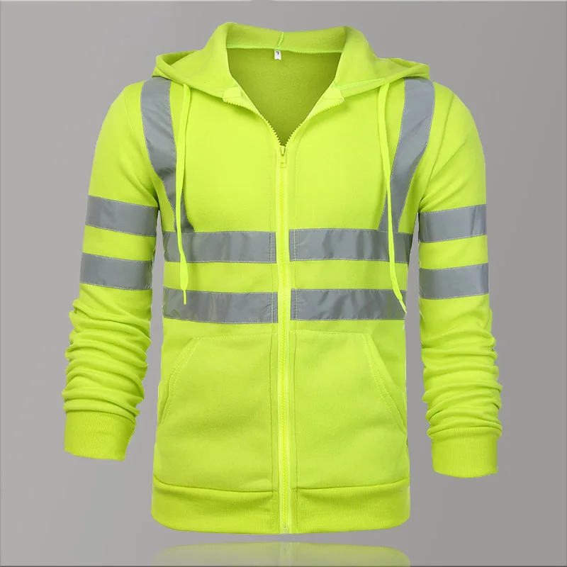 2020 флисовые Светоотражающие толстовки мужские зимние на молнии толстовка с